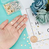200Pcs 2 Color 201 Stainless Steel Laser Cut Charms, Blank Stamping Tag, Flat Round, Golden & Stainless Steel Color, 6x1mm, Hole: 1.2mm, 100pcs/color