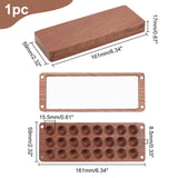 Wood & Acrylic Magnetic Flip Top Paintbox, Multifunction Palettes, Painting Supplies, Rectangle, Saddle Brown, 16.1x5.9x1.7cm, Hole: 15.5mm