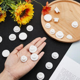 20Pcs 5 Style Silicone Bottle Seal Plug, Reusable Replacement Bottle Stopper, Flat Round, White, 20~30x13~14mm, Inner Diameter: 6~12mm, 4pcs/style