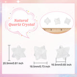 Natural Quartz Crystal Home Display Decoration, Merkaba Star, 20.5x18.5x16.5mm