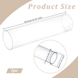 Round Transparent Acrylic Tube, for Crafts, Clear, 305x80mm, Inner Diameter: 75mm