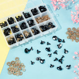 Plastic Safety Eyes, for Doll Making Supplies, Black, 11x9x7mm, Pin: 4mm, 20pcs