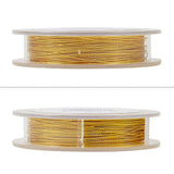 Round Copper Wire for Jewelry Making, Long-Lasting Plated, Golden, 0.6mm, about 10m/roll
