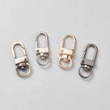 Zinc Alloy Swivel Clasps, Swivel Snap Hook, Mixed Color, 34x14x6.5mm, Hole: 10x5mm