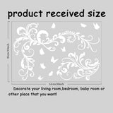 PVC Wall Stickers, for Home Living Room Bedroom Wall Decoration, Flower Pattern, 350x520mm