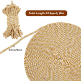 Polyester Twisted Cords, Curtain Rope Accesories, Gold, 8mm