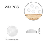 Transparent Glass Cabochons, Clear Dome Cabochon for Cameo Photo Pendant Jewelry Making, Clear, 13.5~14x4mm, 200pcs/box