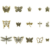 Tibetan Style Alloy Pendants, Insect, Antique Bronze, 135x70x30mm