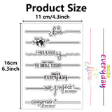 Custom PVC Plastic Clear Stamps, for DIY Scrapbooking, Photo Album Decorative, Cards Making, Stamp Sheets, Film Frame, Word, 160x110x3mm