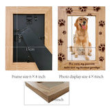 Natural Wood Photo Frames, for Tabletop Display Photo Frame, Rectangle with Word, Footprint Pattern, 200x150mm