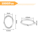 1000Pcs 304 Stainless Steel Jump Rings, Open Jump Rings, Oval, Stainless Steel Color, 6x4.5x0.7mm, 21 Gauge, Inner Diameter: 4.5x3mm