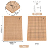 Knitting Tools, including 1Pc Cork Crochet Blocking Board and 50Pcs Iron T Pins, Tan, Board: 40.7x30.6x1cm, Pins: 51x13.5x1.1mm