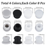 32Pcs 4 Colors Silicone Bottle Seal Plug, Reusable Replacement Bottle Stopper, Mixed Color, 13x10mm, Pin: 9mm, 8pcs/color