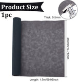 PU Leather Fabric Faux Leather Fabric, for Crafts, Photography Background Decorations, Dark Gray, 35x0.05cm, 1.5m/sheet