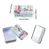 Mini Cute Tinplate Storage Box, Jewelry Box, Candy Box, Rectangle, Mixed Color, 9.5x6.9x2.6cm, 6pcs/set