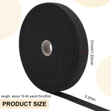 15M Polycotton Hat Sweatbands, Hat Liner Tape, Sewing Craft Accessories, Black, 31x2.2mm