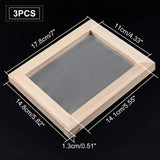 Wooden Paper Making, Papermaking Mould Frame, Screen Tools, for DIY Paper Craft, Rectangle, BurlyWood, 17.8x14.8x1.3cm