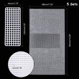 Plastic Mesh Canvas Sheets, for Embroidery, Acrylic Yarn Crafting, Knit and Crochet Projects, White, 108~363x44~186x1mm, Hole: 4x4mm