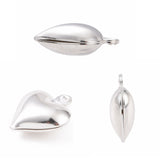 Silver Brass Heart Shape Charms Nickel Free Size 13x11.5x4.5mm for Jewelry Making, about 50pcs/bag