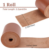 PU Imitation Leather Cord, for Clothing, Flat, Peru, 70x1.8mm, about 2.19 Yards(2m)/Roll