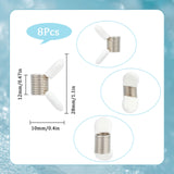 8Pcs 201 Stainless Steel Beading Stoppers, Mini Spring Clamps for Beading Jewelry Making, with Plastic Covers, Stainless Steel Color, 1.8~2x3.1~3.2x1.2cm, Inner Diameter: 0.8cm