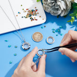 DIY Memory Locket Pendant Necklace Making Kit, Including 304 Stainless Steel Floating Locket Pendants & Necklace Making, Stainless Steel Color, 4Pcs/box