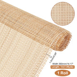 Rattan Net, Wicker Webbing Roll, Weaving Material, for DIY Furniture Knitting Craft, Repairing, Square Pattern, 36x0.15cm, 1m/roll