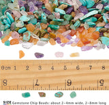 Natural & Synthetic Mixed Gemston Chip Beads, No Hole/Undrilled, 2~8x2~4mm, 8 materials, 27g/material, 216g/box