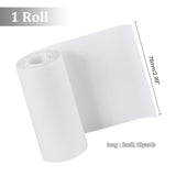 Self-Adhesive Nylon Cloth Repair Patches Rolls, Adhesive/Sew on Appliques, Costume Accessories, White, 76x2~3mm, 2m/roll