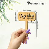 Wood Plant Labels, for Seed Potting, Herbs, Flowers, Vegetables, Funny, Word, 70x50x3mm, 15pcs/set