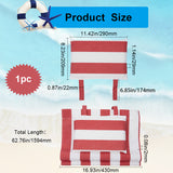 Stripe Pattern Chair Oxford Cloth, with Pillow, Beach Chair Cloth Replacement Supplies, Red, 1420mm