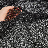 1 Yard Spider Mesh Polyester Fabric, for Women's Garment Accessories, Black, 160x0.1cm