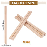 Beech Wood Sticks, Craft Sticks, PeachPuff, 45x2.5cm