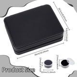 60Pcs 2 Colors Plastic Loose Diamond Round Boxes, Organizer Bags for Nail Art, Small Items, Loose Gems Storage, Black and White, Black, Bag: 26x20.5x6.6cm, round box: 32mm in diameter, 30pcs/color