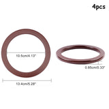 Wooden Round Shaped Handles Replacement, for Handmade Bag Handbags Purse Handles, Coconut Brown, 13.4x0.85cm