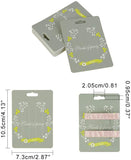 Hair Clip Display Cards, for Clips Packing Display, Rectangle with Word, Mixed Color, 10.5x7.3x0.05cm, 120pcs/set