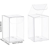 40Pcs Rectangle Transparent Plastic PVC Box Gift Packaging, Waterproof Folding Box, for Toys & Molds, Clear, Box: 4x4x6cm, 40pcs