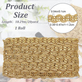 Metallic Lace Trim, Craft Ribbon for Bridal Costume Crafts and Sewing, Gold, 3/4~7/8 inch(20~22mm)