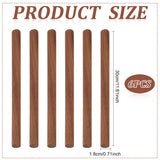 Walnut Wood Sticks, Round Dowel Rod, for Braiding Tapestry, Column, Coconut Brown, 30x1.8cm