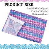 Fish Scale Pattern Polyester-Cotton Fabric, for DIY Bag Cloth Accessories, Magenta, 1482x1000x0.2mm