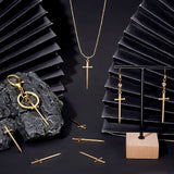 201 Stainless Steel Pendants, Sword Charm, Real 18K Gold Plated, 45x13.5x2mm, Hole: 1.8mm, 15pcs/box