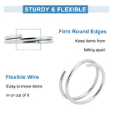 Stainless Steel Split Rings, Double Loops Jump Rings, Stainless Steel Color, 8x0.6mm, about 6.8mm inner diameter, 190pcs/20g