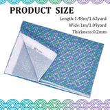 Fish Scale Pattern Polyester-Cotton Fabric, for DIY Bag Cloth Accessories, Mauve, 1482x1000x0.2mm