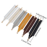 &reg 6Pcs 6 Colors Zinc Alloy Zipper, with PU Leather Frame, for Crochet Purse Making, Mixed Color, 24x5.25~5.3x0.3~0.38cm, 1pc/color