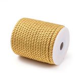 Polyester Cord, Twisted Cord, Gold, 5mm, about 18~19yards/roll(16.4m~17.3m/roll)