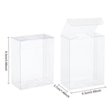 Transparent PVC Box, Candy Treat Gift Box, for Wedding Party Baby Shower Packing Box, Rectangle, Clear, 3.7x6.3x8.3cm