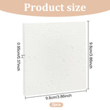 Gesso Jewelry Display Plate, Jewelry Trays for Jewellery Display, Photography Props, White, Square, 9.8x9.8x0.95cm