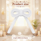Satin Rope, for Women's Wedding Dress Zipper Replacement, Adjustable Fit Satin Corset Back Kit, White, 2090x13x1mm