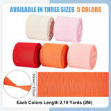 10M 5 Colors Polyester Flat Elastic Rubber Band, Webbing Garment Sewing Accessories, Mixed Color, 50mm, 2m/color