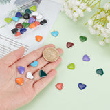 44Pcs 11 Colors 201 Stainless Steel Enamel Charms, Heart, Stainless Steel Color, Mixed Color, 13x13x2mm, Hole: 1.5mm, 4pcs/color